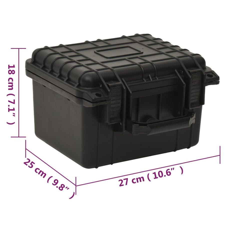 Flightcase Draagbaar Pp Zwart 27 x 25 x 18 cm