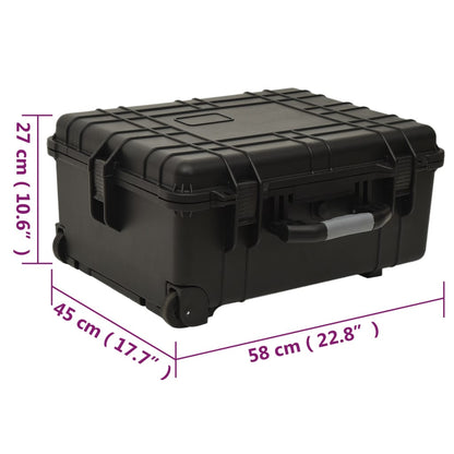 Flightcase Op Wieltjes Pp Zwart 58 x 45 x 27 cm