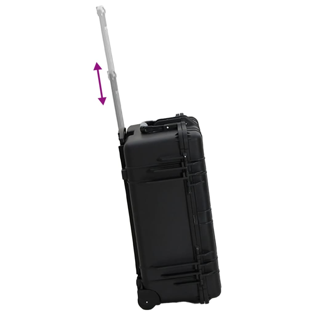 Flightcase Op Wieltjes Pp Zwart 58 x 45 x 27 cm