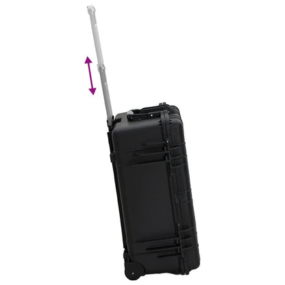 Flightcase Op Wieltjes Pp Zwart 58 x 45 x 27 cm