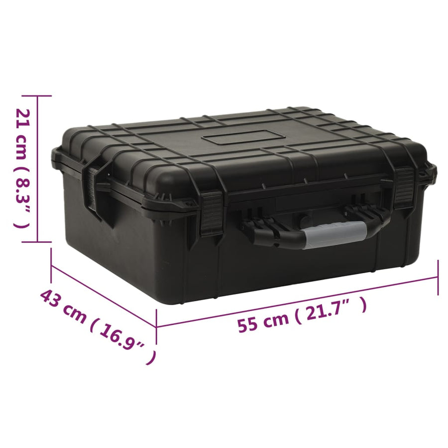 Flightcase Draagbaar Pp Zwart 55 x 43 x 21 cm