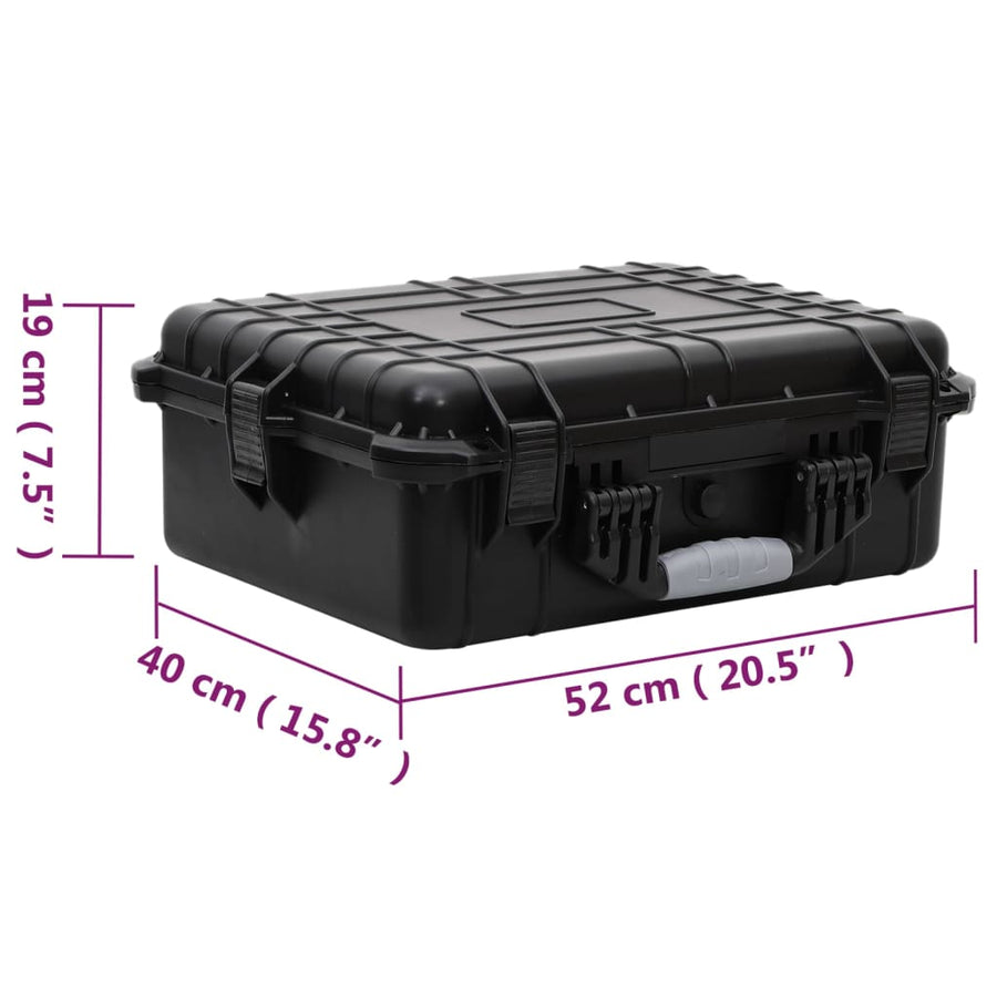 Flightcase Draagbaar Pp Zwart 52 x 40 x 19 cm