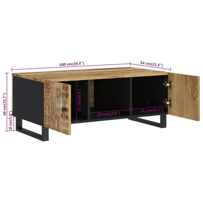 Salontafel 100X54X40 Cm Massief Mangohout En Bewerkt Hout