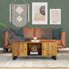 Coffee table 100x54x40 cm solid mango wood and engineered wood