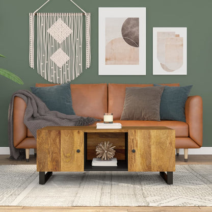 Salontafel 100X54X40 Cm Massief Mangohout En Bewerkt Hout