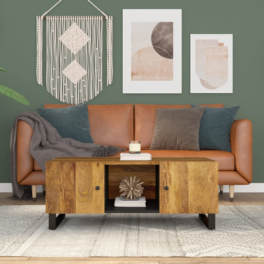 Salontafel 100X54X40 Cm Massief Mangohout En Bewerkt Hout
