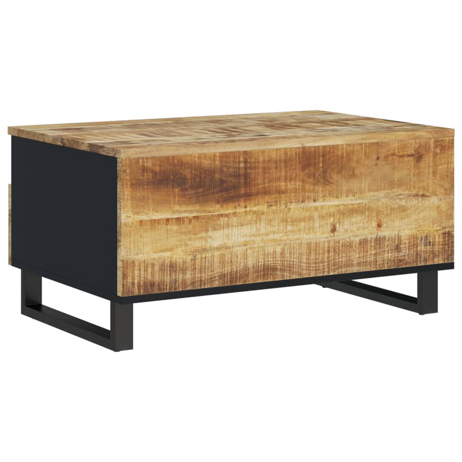 Salontafel 80X54X40 Cm Massief Mangohout En Bewerkt Hout Lichtbruin