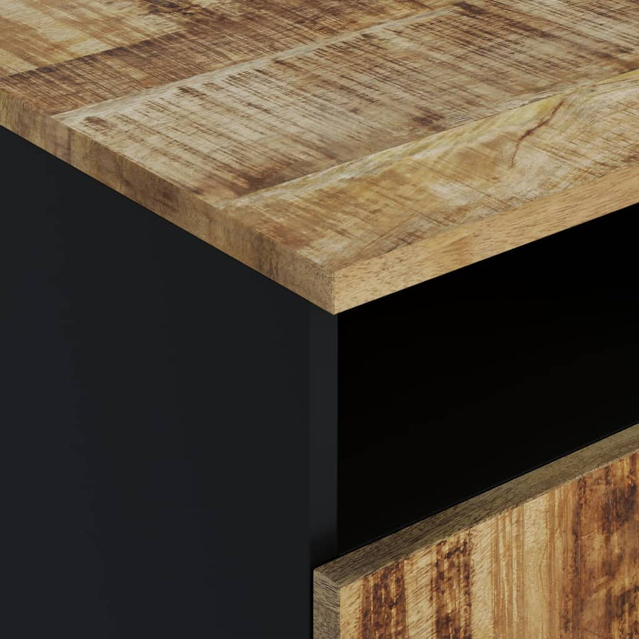 Salontafel 80X54X40 Cm Massief Mangohout En Bewerkt Hout Lichtbruin