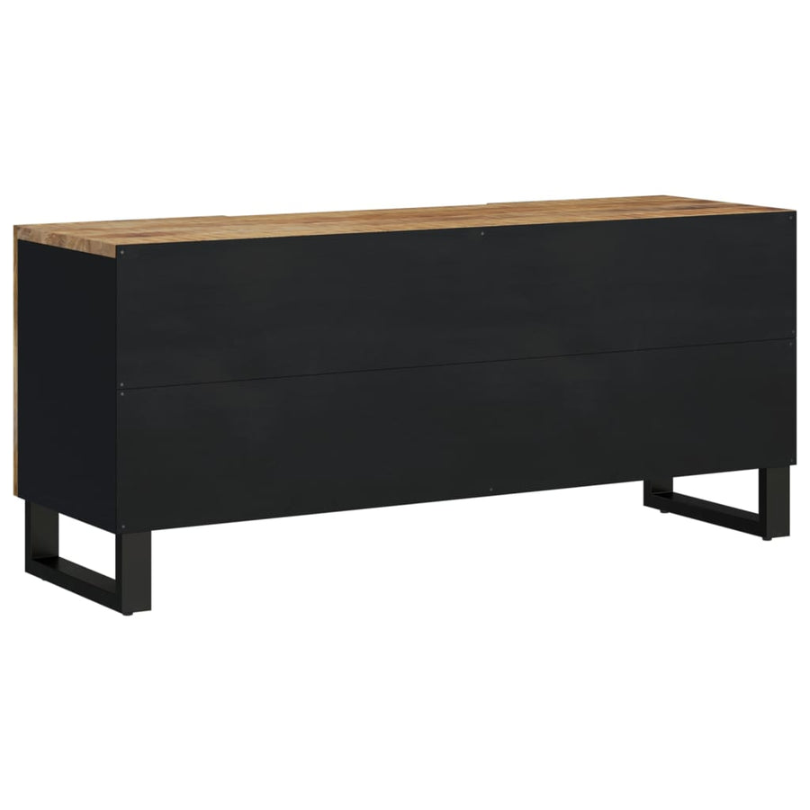 Tv-Meubel 105X33,5X46 Cm Massief Mangohout En Bewerkt Hout Lichtbruin