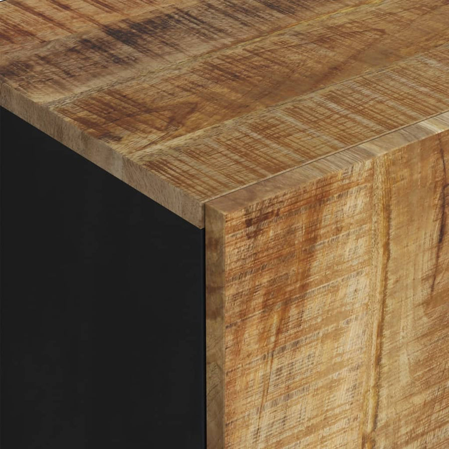 Tv-Meubel 105X33,5X46 Cm Massief Mangohout En Bewerkt Hout Lichtbruin