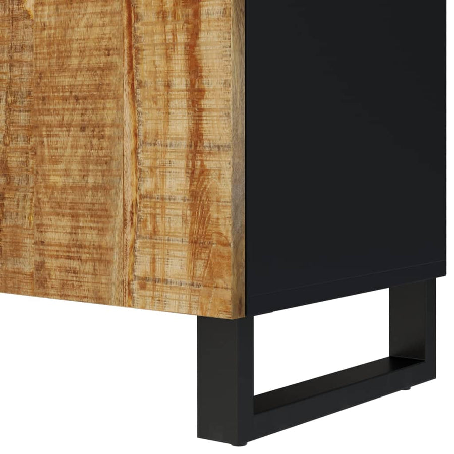 Tv-Meubel 105X33,5X46 Cm Massief Mangohout En Bewerkt Hout Lichtbruin