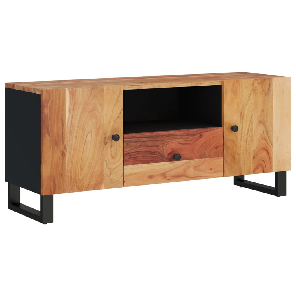 Tv-Meubel 05X33,5X46 Cm Massief Acaciahout En Bewerkt Hout Bruin