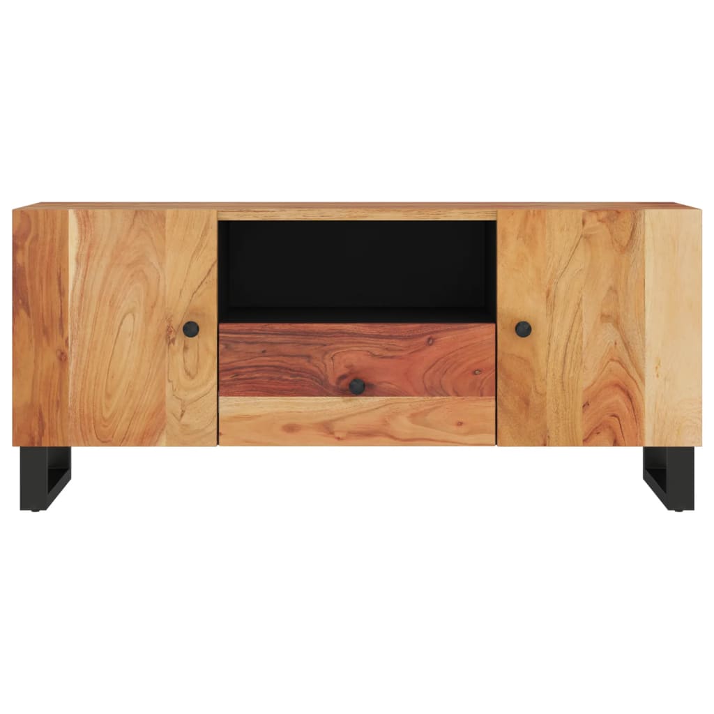Tv-Meubel 05X33,5X46 Cm Massief Acaciahout En Bewerkt Hout Bruin