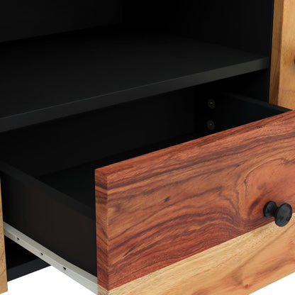 Tv-Meubel 05X33,5X46 Cm Massief Acaciahout En Bewerkt Hout Bruin