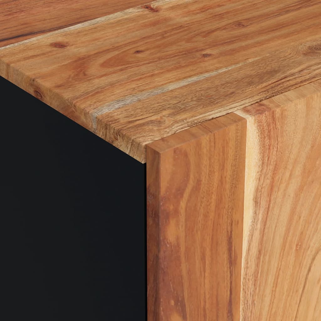 Tv-Meubel 05X33,5X46 Cm Massief Acaciahout En Bewerkt Hout Bruin