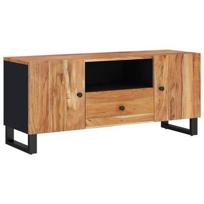 Tv-Meubel 05X33,5X46 Cm Massief Acaciahout En Bewerkt Hout Bruin