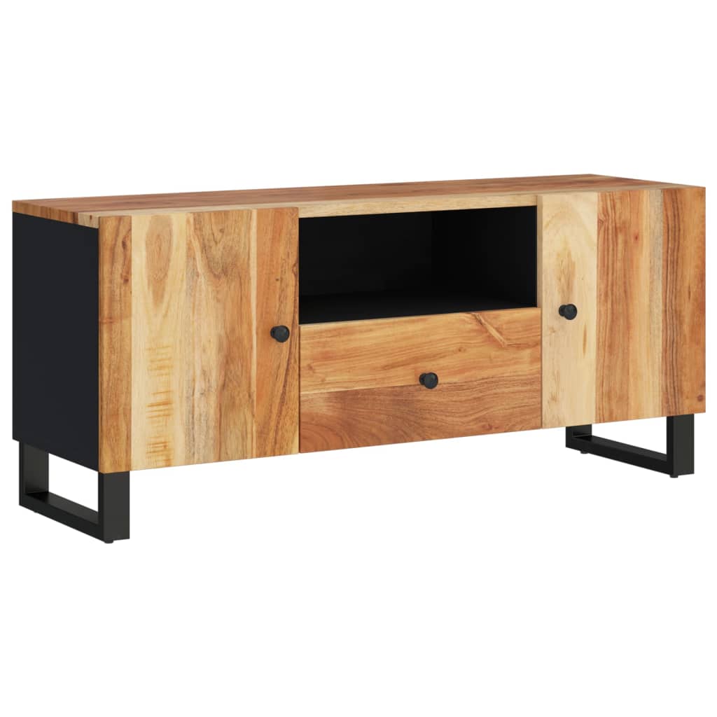 Tv-Meubel 05X33,5X46 Cm Massief Acaciahout En Bewerkt Hout Bruin