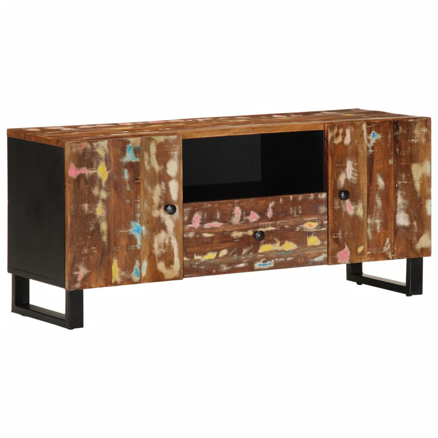 Tv-meubel 105x33,5x46 cm massief hout gerecycled bewerkt hout
