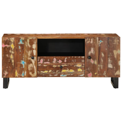 Tv-meubel 105x33,5x46 cm massief hout gerecycled bewerkt hout