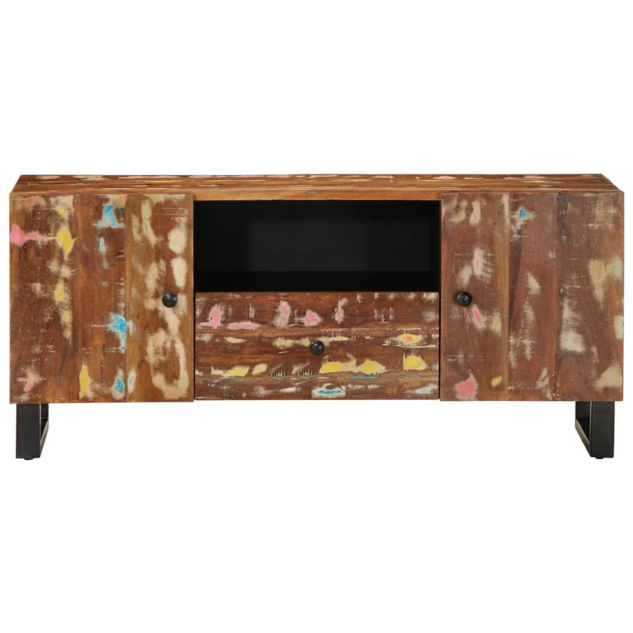 Tv-meubel 105x33,5x46 cm massief hout gerecycled bewerkt hout