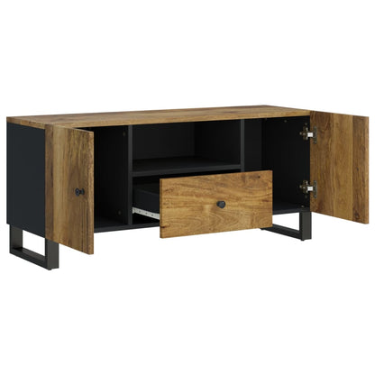 Tv-meubel 105x33,5x46 cm massief mangohout en bewerkt hout