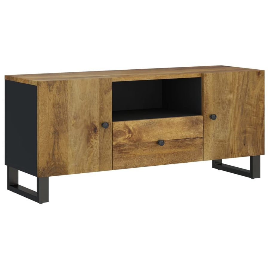Tv-meubel 105x33,5x46 cm massief mangohout en bewerkt hout