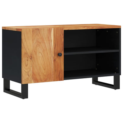 Tv-Meubel 80X33X46 Cm Massief Acaciahout En Bewerkt Hout Bruin