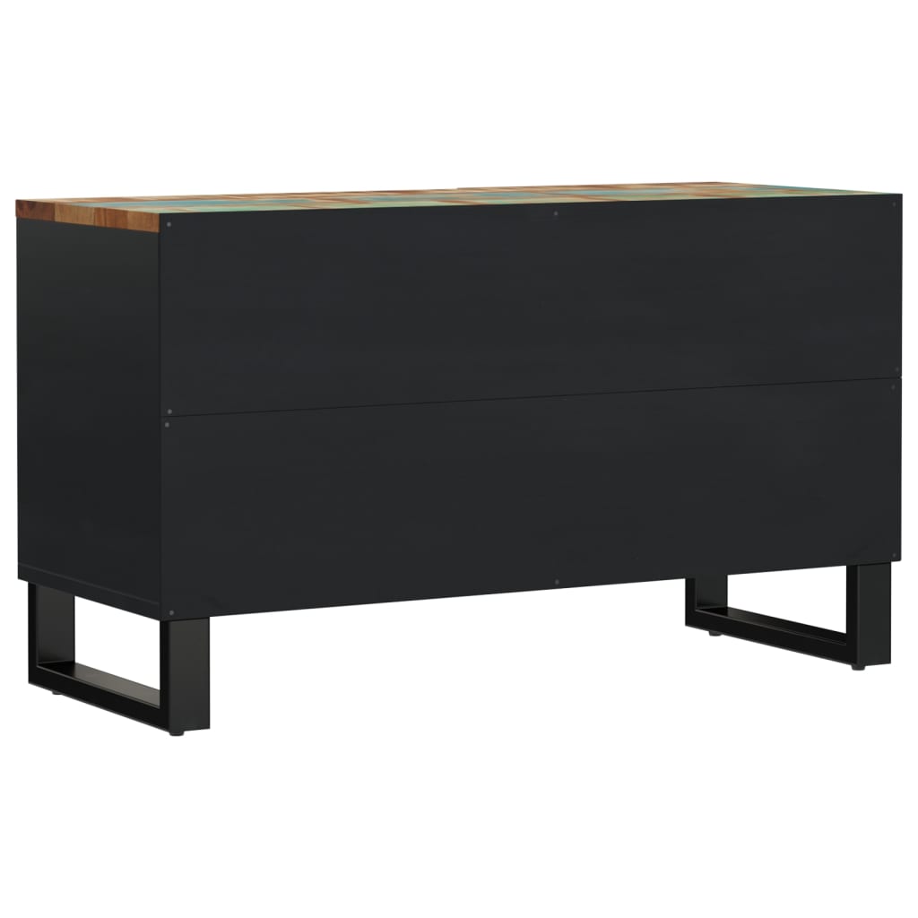 Tv-Meubel 80X33X46 Cm Massief Hout Gerecycled En Bewerkt Hout Multikleur