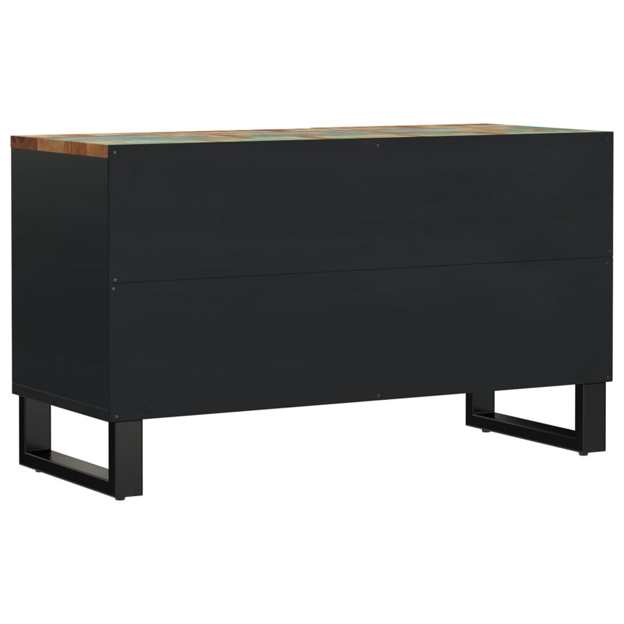 Tv-Meubel 80X33X46 Cm Massief Hout Gerecycled En Bewerkt Hout Multikleur