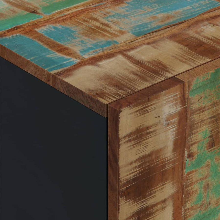 Tv-Meubel 80X33X46 Cm Massief Hout Gerecycled En Bewerkt Hout Multikleur
