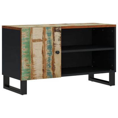 Tv-Meubel 80X33X46 Cm Massief Hout Gerecycled En Bewerkt Hout Multikleur