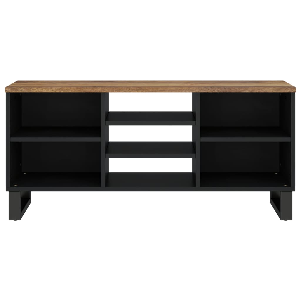Tv-Meubel 00X33X46 Cm Massief Mangohout En Bewerkt Hout Honingbruin