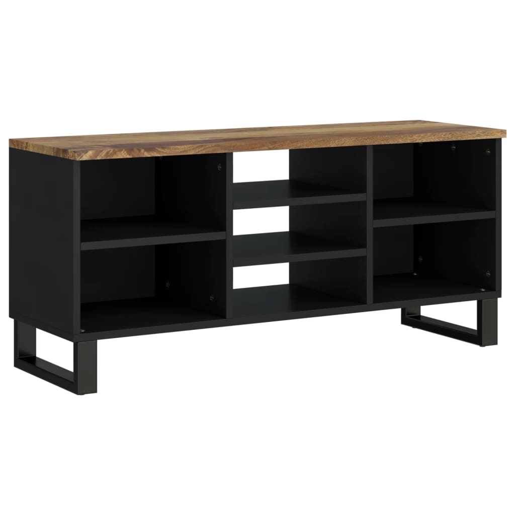 Tv-Meubel 00X33X46 Cm Massief Mangohout En Bewerkt Hout Honingbruin