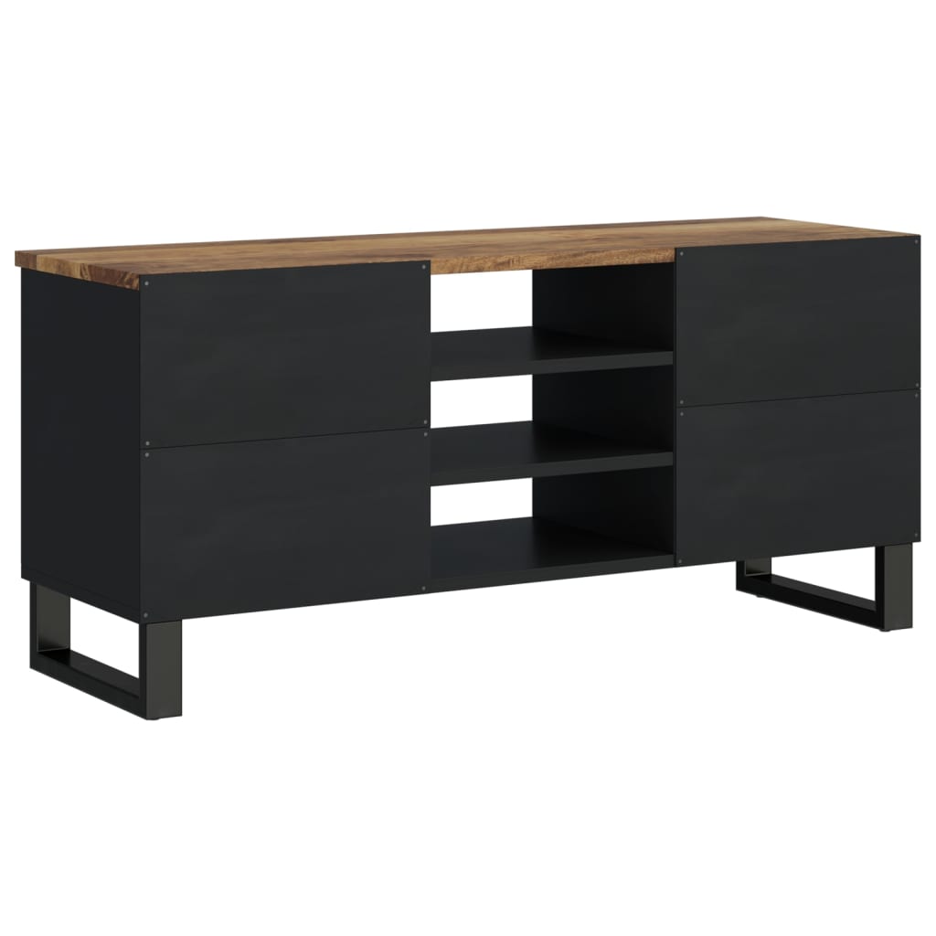 Tv-Meubel 00X33X46 Cm Massief Mangohout En Bewerkt Hout Honingbruin