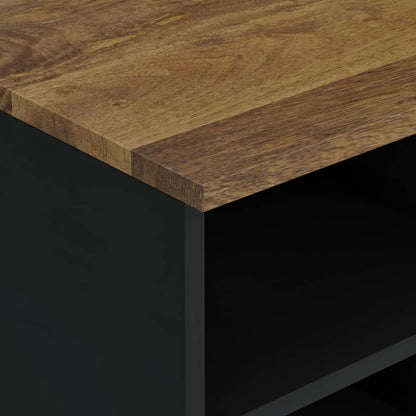 Tv-Meubel 00X33X46 Cm Massief Mangohout En Bewerkt Hout Honingbruin