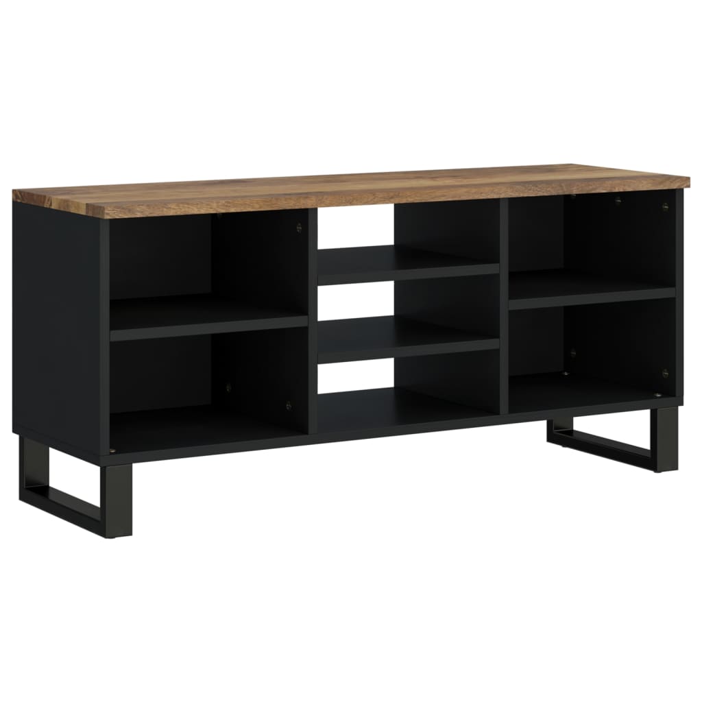 Tv-Meubel 00X33X46 Cm Massief Mangohout En Bewerkt Hout Honingbruin
