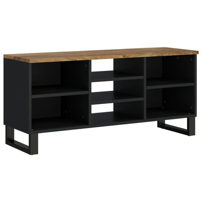 Tv-Meubel 00X33X46 Cm Massief Mangohout En Bewerkt Hout Honingbruin