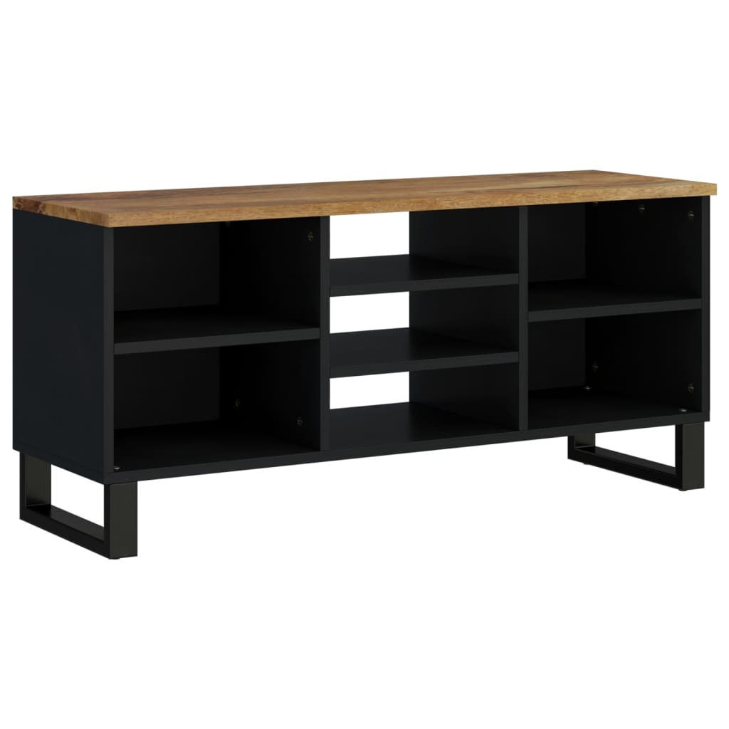 Tv-Meubel 00X33X46 Cm Massief Mangohout En Bewerkt Hout Honingbruin