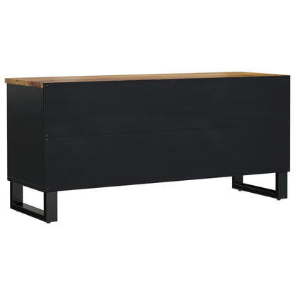 Tv-Meubel 00X33X46 Cm Massief Mangohout En Bewerkt Hout Honingbruin