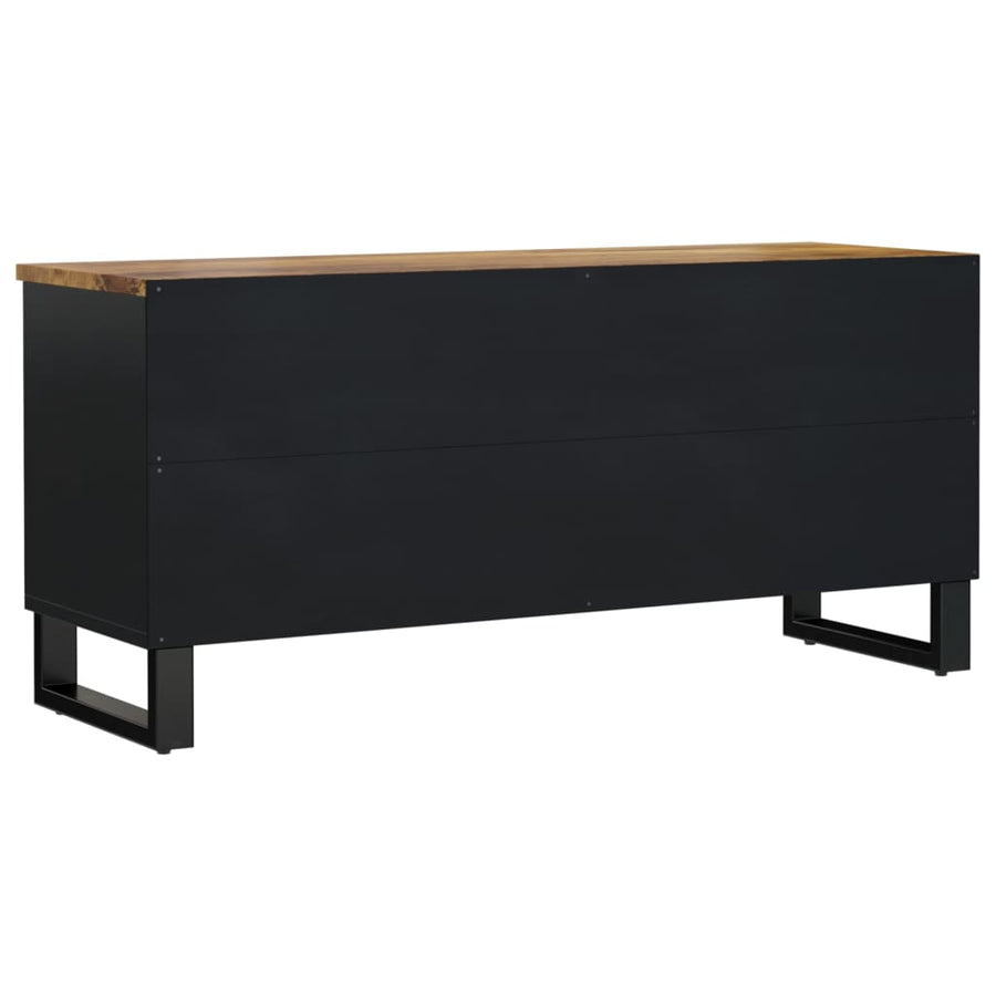 Tv-Meubel 00X33X46 Cm Massief Mangohout En Bewerkt Hout Honingbruin