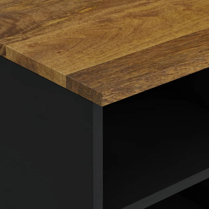 Tv-Meubel 00X33X46 Cm Massief Mangohout En Bewerkt Hout Honingbruin