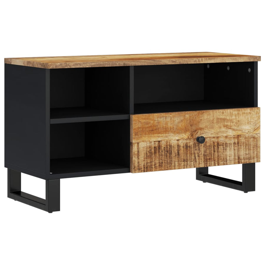 Tv-meubel 80x33x46 cm massief mangohout en bewerkt hout
