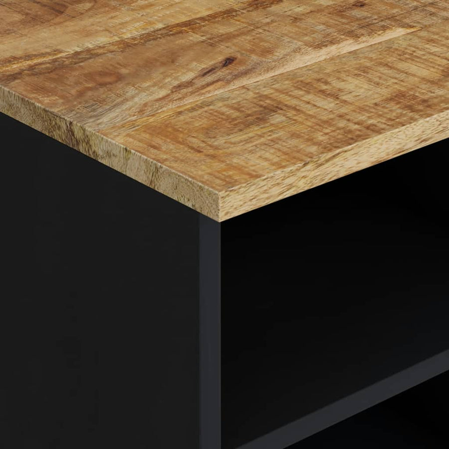 Tv-meubel 80x33x46 cm massief mangohout en bewerkt hout