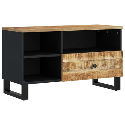 Tv-meubel 80x33x46 cm massief mangohout en bewerkt hout