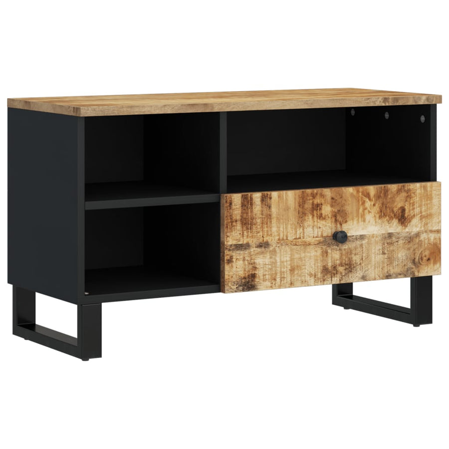 Tv-meubel 80x33x46 cm massief mangohout en bewerkt hout