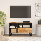 Tv-meubel 80x33x46 cm massief mangohout