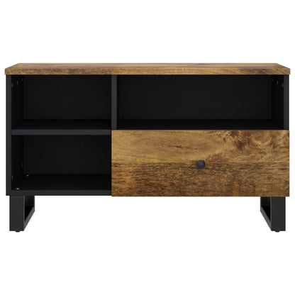 Tv-Meubel 80X33X46 Cm Massief Mangohout En Bewerkt Hout Honingbruin