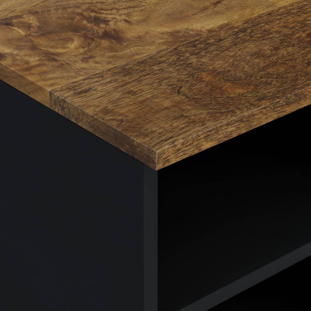 Tv-Meubel 80X33X46 Cm Massief Mangohout En Bewerkt Hout Honingbruin
