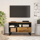 Tv-meubel 80x33x46 cm massief mangohout bewerkt hout
