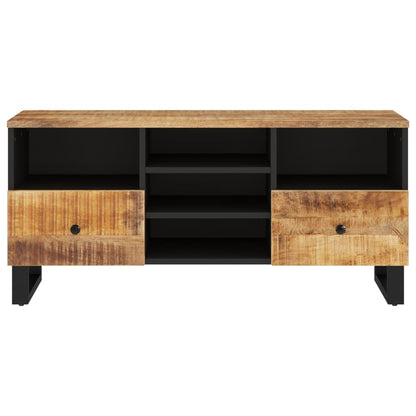 Tv-Meubel 00X33X46 Cm Massief Mangohout En Bewerkt Hout Bruin